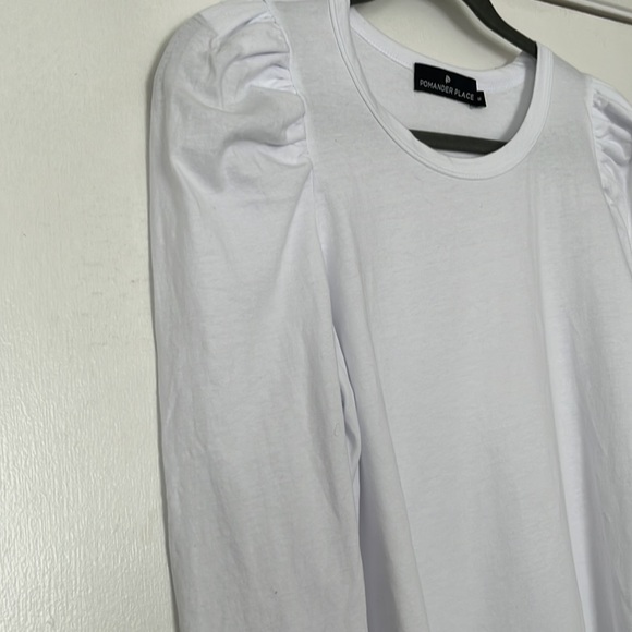 Tuckernuck White Puff Sleeve Top - Picture 2 of 3